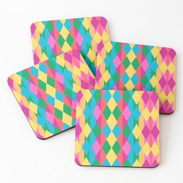 Item preview, Colorful Geometric Harlequin Diamond pattern designed and sold by Hager-AboAllil.