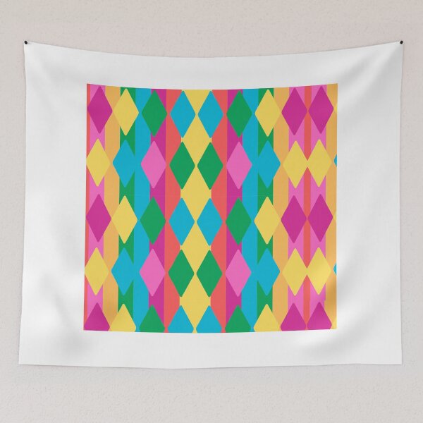 Item preview, Colorful Geometric Harlequin Diamond pattern designed and sold by Hager-AboAllil.