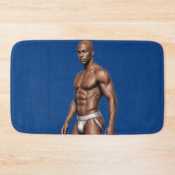 Item preview, Muscular Athletic Black Male - Bold Comic Illustration designed and sold by gayishdesign.