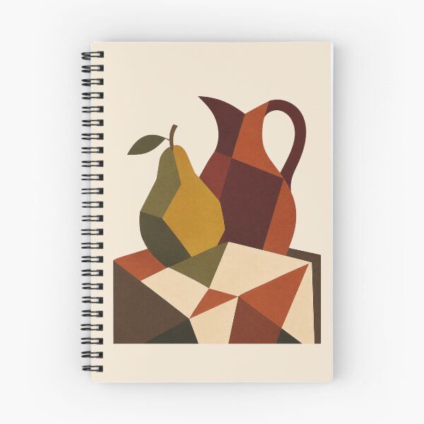 Item preview, Modern Cubist Still Life – Autumn Pear and Jug Art designed and sold by astersgraphics.