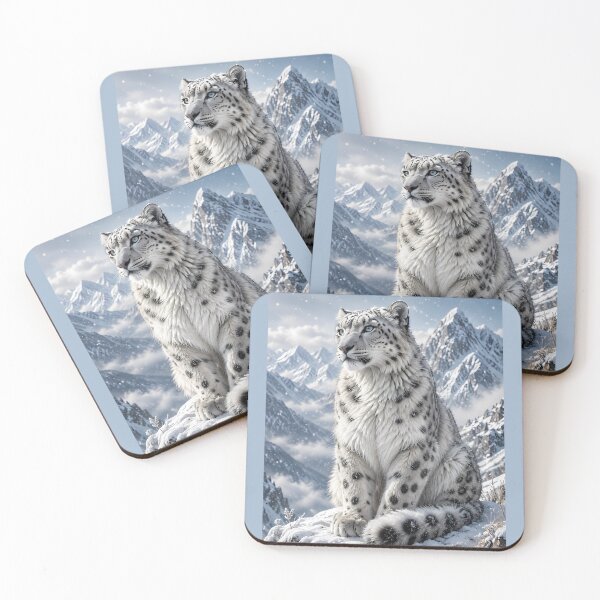 Item preview, Snow Leopard on Himalayan Peak – Majestic Mountain Wildlife designed and sold by ManJiangHong.