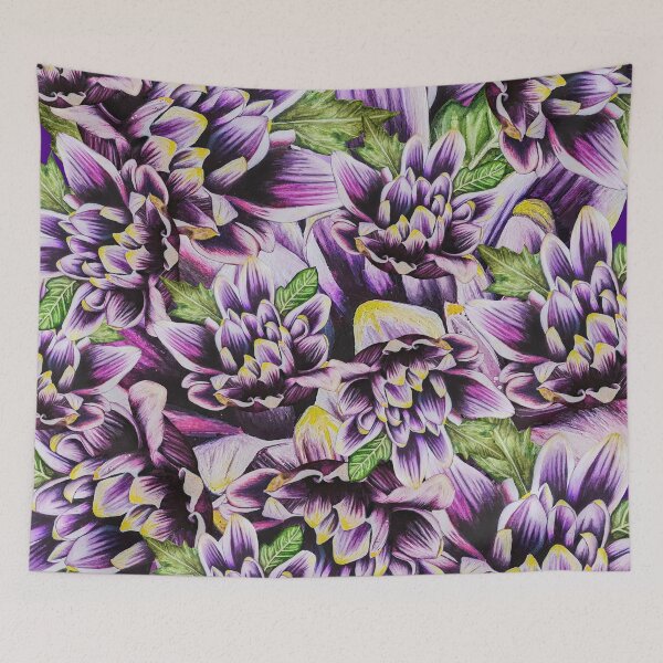 Item preview, Purple Chrysanthemum Big collage 6 designed and sold by nastiaart.