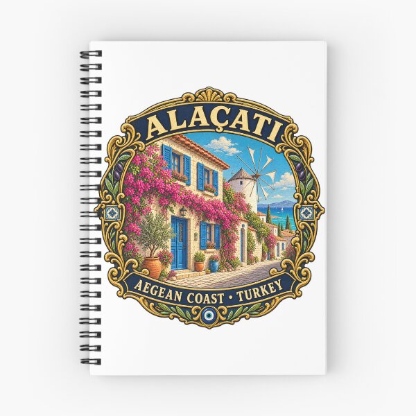 Item preview, Alaçatı Aegean Coast Vintage Travel Badge designed and sold by DreamPaw Studio.