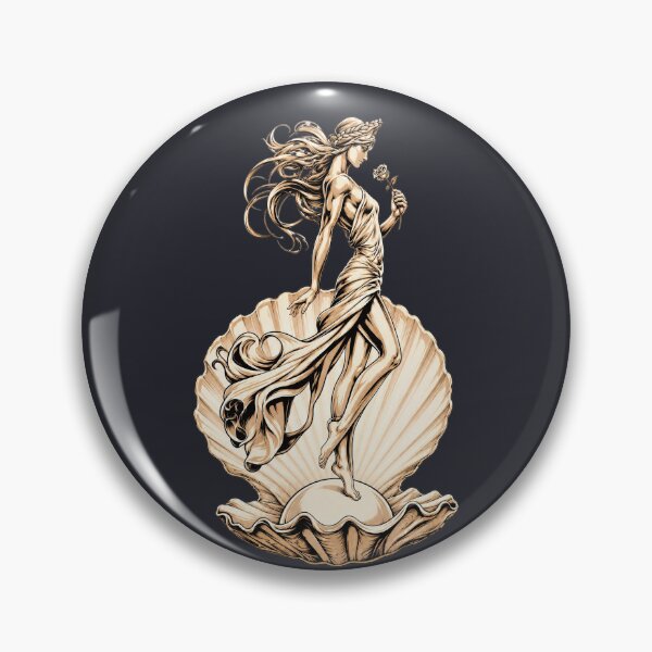 Item preview,  Aphrodite Goddess of Love and Beauty Emerging from Seashell  PNG designed and sold by MythicMood.