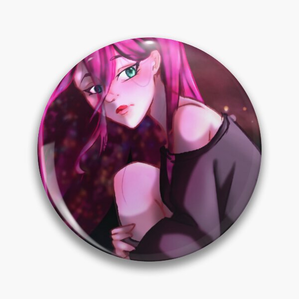 Item preview, Character Pin - Original Character - Mana - Pink Witch - Anime pin designed and sold by Daddy Chuya.