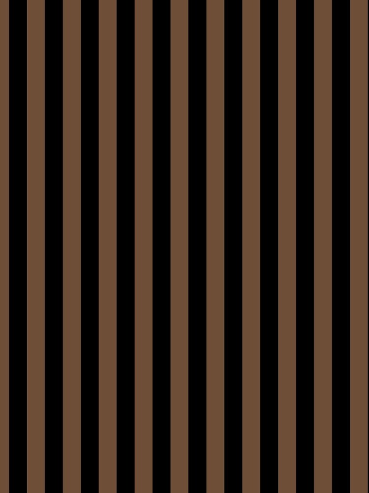 Disover Coffee Brown and Black Vertical Stripes Leggings