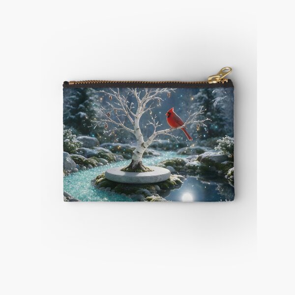 Item preview, December Turquoise Zen Garden – Cardinal Moon Crystal Art designed and sold by Roanemermaid.