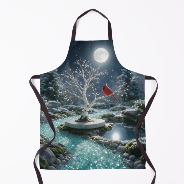 Item preview, December Turquoise Zen Garden – Cardinal Moon Crystal Art designed and sold by Roanemermaid.