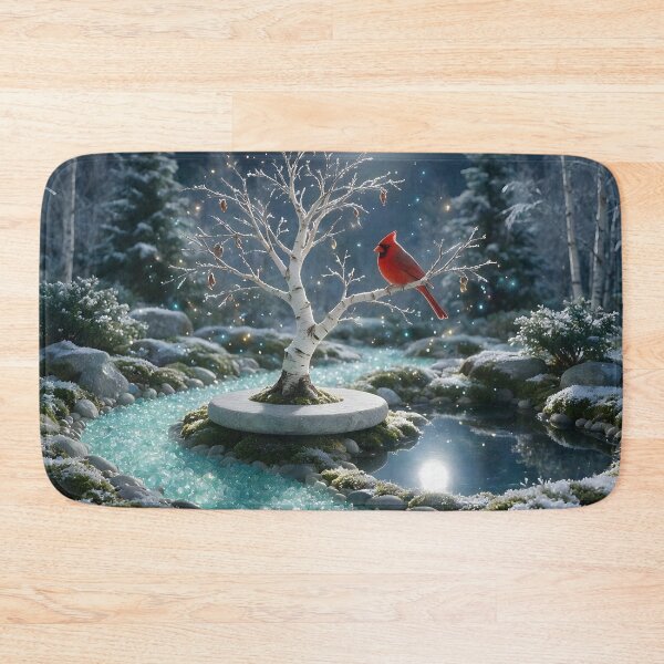 Item preview, December Turquoise Zen Garden – Cardinal Moon Crystal Art designed and sold by Roanemermaid.
