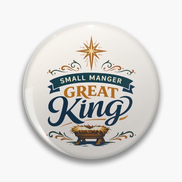 Item preview, Small Manger Great King Christmas Typography  designed and sold by stylishdzign.