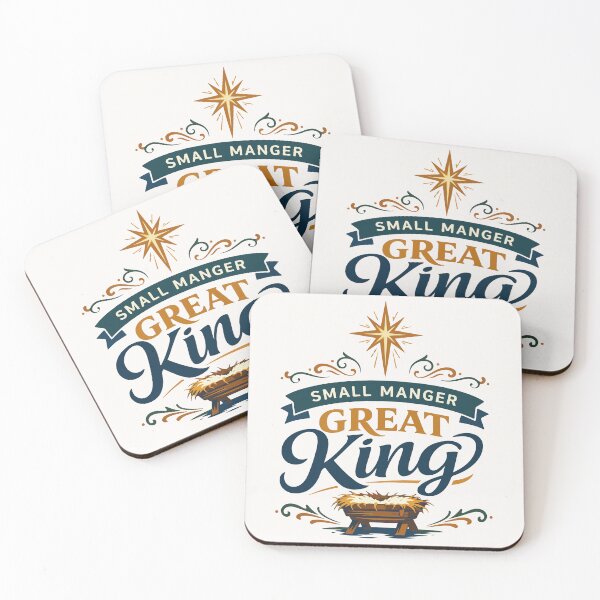 Item preview, Small Manger Great King Christmas Typography  designed and sold by stylishdzign.