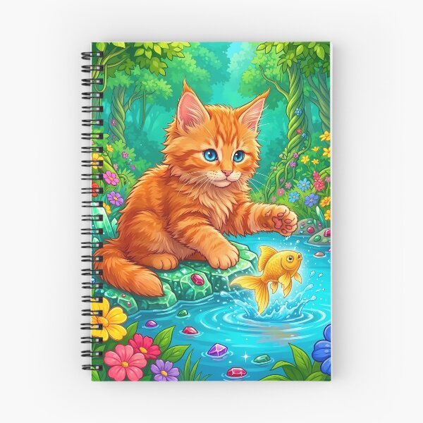 Item preview, Orange Kitten and Yellow Fish designed and sold by Lasofficial.
