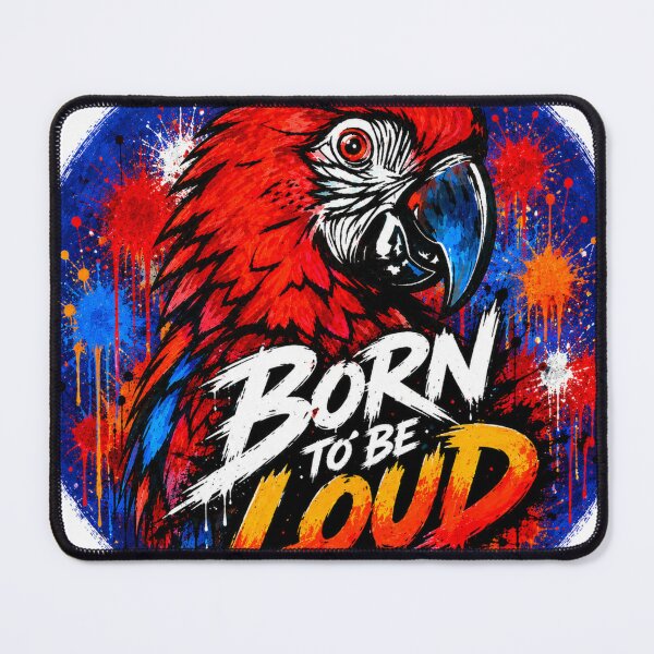 Item preview, Born to Be Loud – Bold Macaw Street Art Design designed and sold by SidneiSampaioStudio.