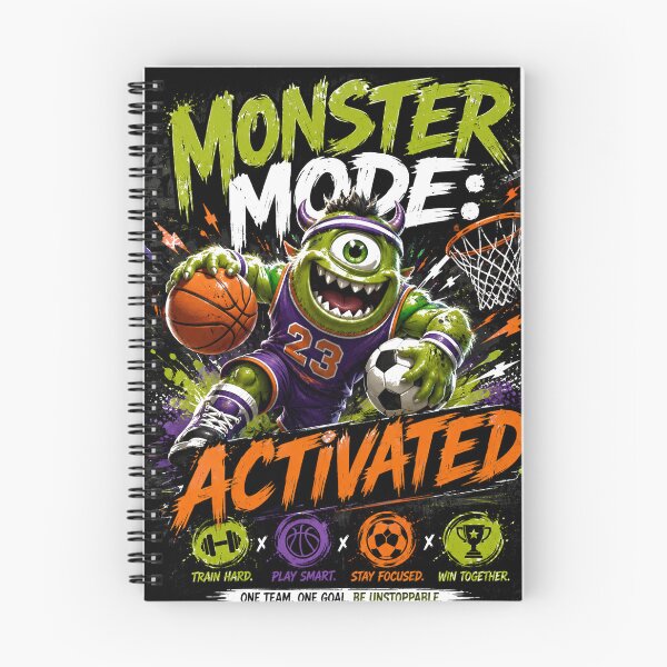 Item preview, Monster Mode Activated – Sports Monster Basketball & Soccer Graphic designed and sold by CKADigital.