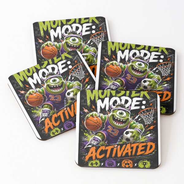 Item preview, Monster Mode Activated – Sports Monster Basketball & Soccer Graphic designed and sold by CKADigital.