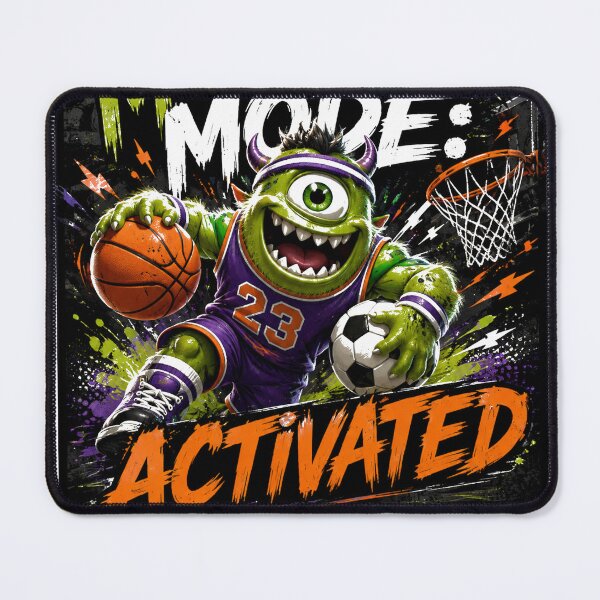 Item preview, Monster Mode Activated – Sports Monster Basketball & Soccer Graphic designed and sold by CKADigital.