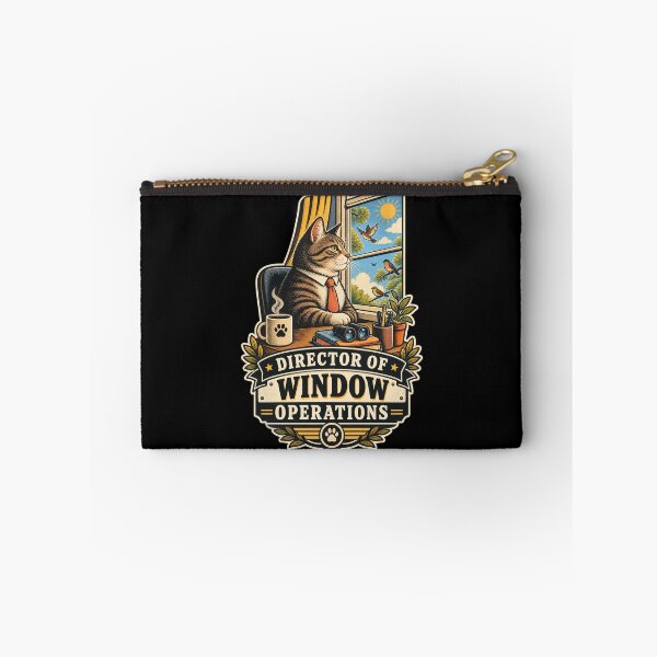 Item preview, Director of Window Operations – Funny Office Cat designed and sold by FreshPixelArt.