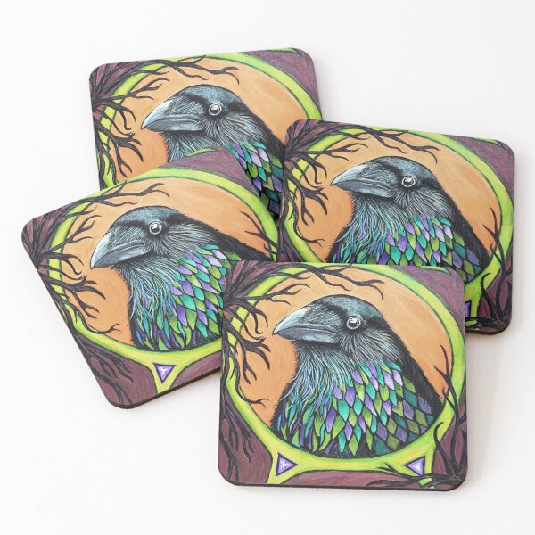 Artikelvorschau, Raven: „Nimmermehr“ entworfen und verkauft von Meowerks! Animal Art By Lynn Landers-Dickinson.