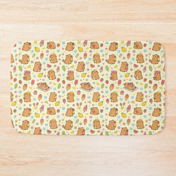 Item preview, Capybara Fruit Popsicle Pattern designed and sold by Soft Berry Studio.