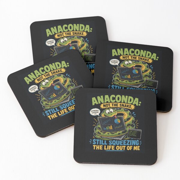Item preview, Anaconda Not The Snake Coding Joke designed and sold by Tobietales.
