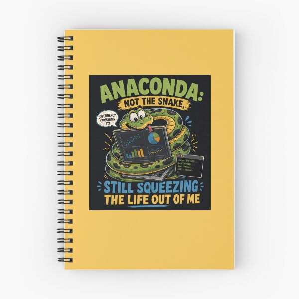 Item preview, Anaconda Not The Snake Coding Joke designed and sold by Tobietales.