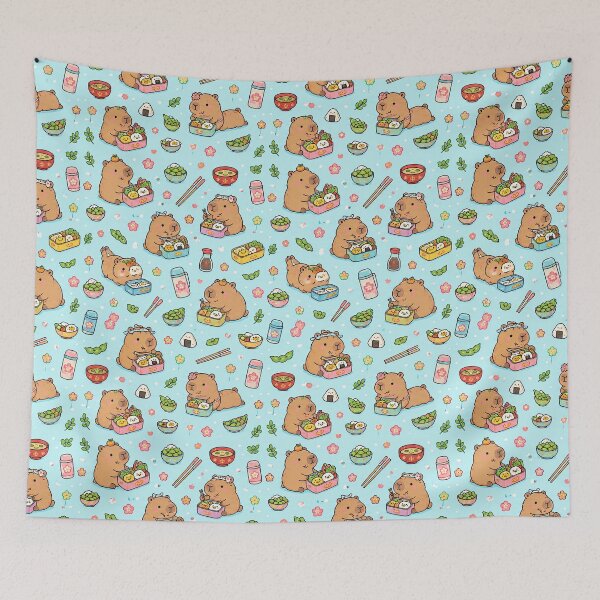 Item preview, Capybara Bento Lunch Pattern designed and sold by Soft Berry Studio.