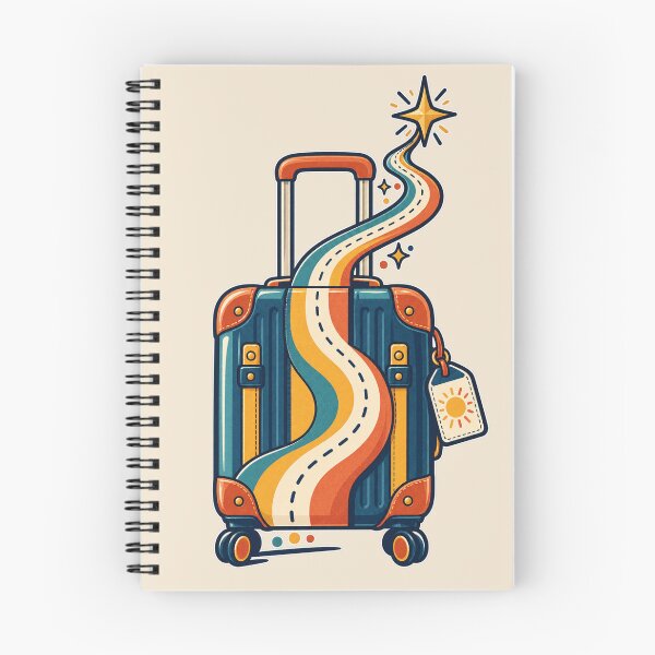 Item preview, Travel Lover Gift – Retro Suitcase Road to Adventure Design designed and sold by astersgraphics.