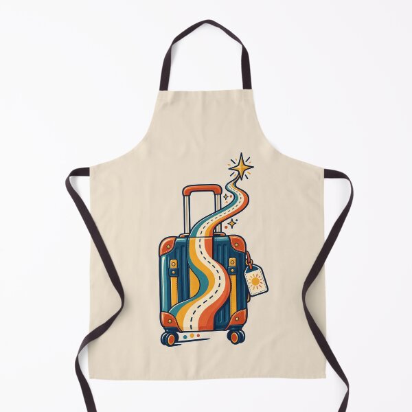 Item preview, Travel Lover Gift – Retro Suitcase Road to Adventure Design designed and sold by astersgraphics.