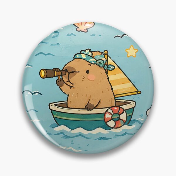 Item preview, Capybara Sailboat Adventure Pattern designed and sold by Soft Berry Studio.