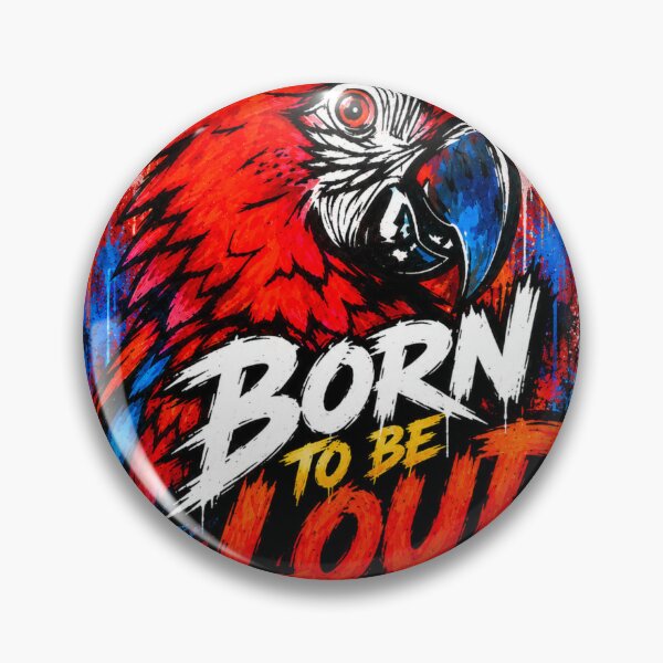 Item preview, Born to Be Loud – Bold Macaw Street Art Design designed and sold by SidneiSampaioStudio.
