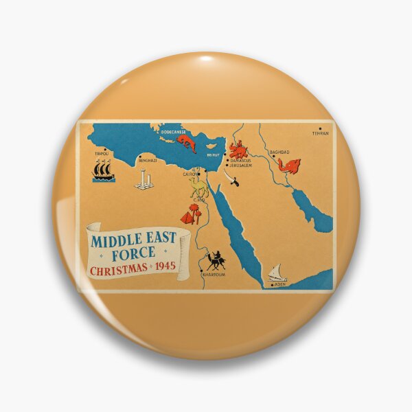 Item preview, Christmas 1945 British Middle East Force Military Map designed and sold by MilitaryMart.