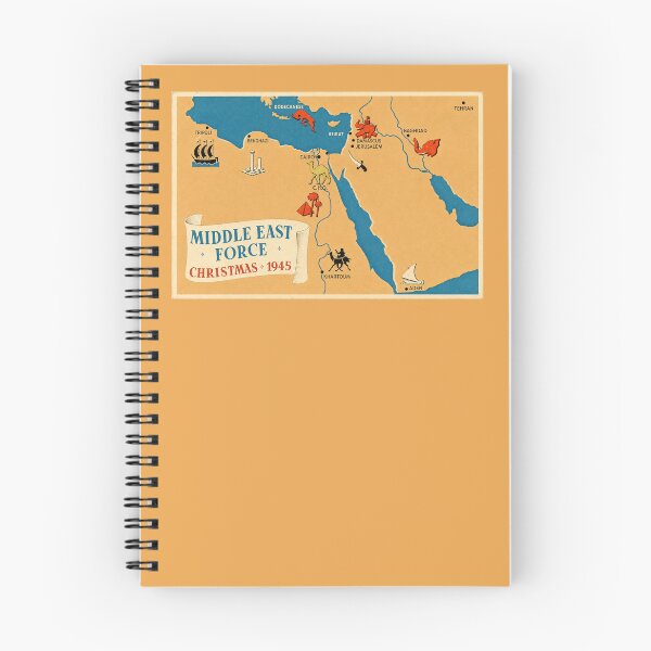 Item preview, Christmas 1945 British Middle East Force Military Map designed and sold by MilitaryMart.