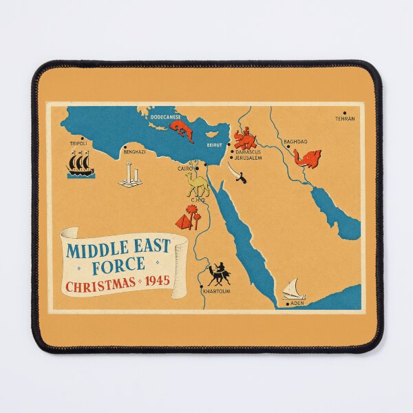 Item preview, Christmas 1945 British Middle East Force Military Map designed and sold by MilitaryMart.
