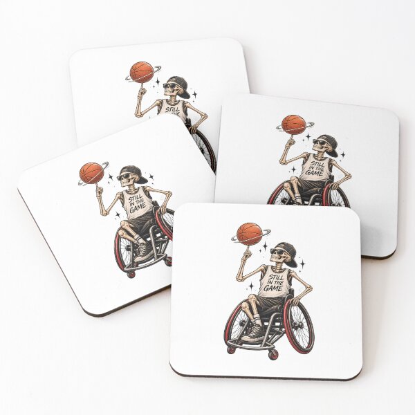 Item preview, Still In The Game - Skeleton Wheelchair Basketball Funny Halloween designed and sold by Neurospicy Trolls.