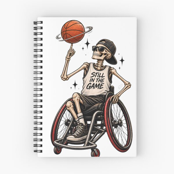 Item preview, Still In The Game - Skeleton Wheelchair Basketball Funny Halloween designed and sold by Neurospicy Trolls.