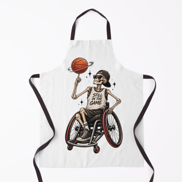 Item preview, Still In The Game - Skeleton Wheelchair Basketball Funny Halloween designed and sold by Neurospicy Trolls.