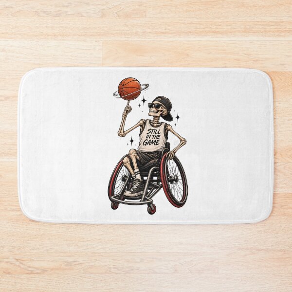 Item preview, Still In The Game - Skeleton Wheelchair Basketball Funny Halloween designed and sold by Neurospicy Trolls.