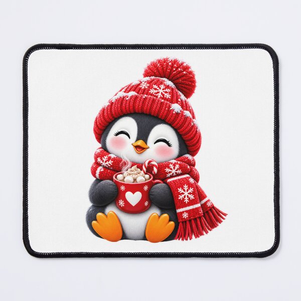 Item preview, Cozy Winter Penguin with Hot Cocoa designed and sold by TinyWeird.