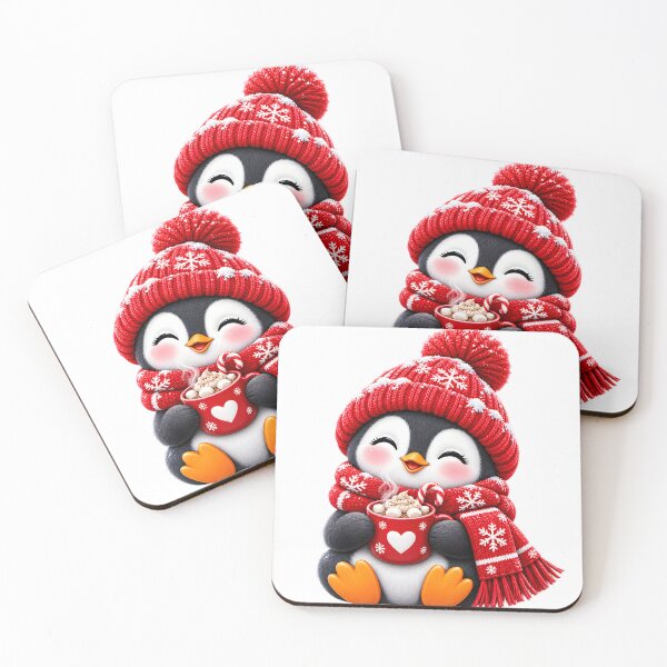Item preview, Cozy Winter Penguin with Hot Cocoa designed and sold by TinyWeird.