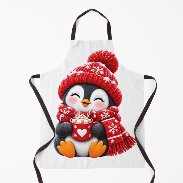 Item preview, Cozy Winter Penguin with Hot Cocoa designed and sold by TinyWeird.