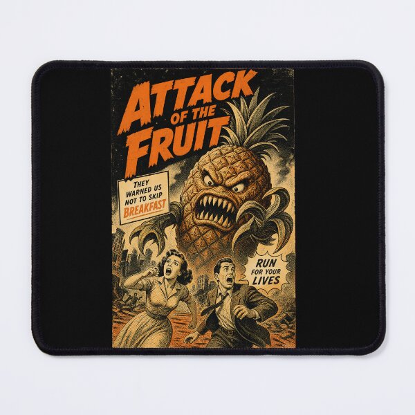 Item preview, Attack of the Fruit Vintage Horror Comic Print designed and sold by NullSpacePrints.