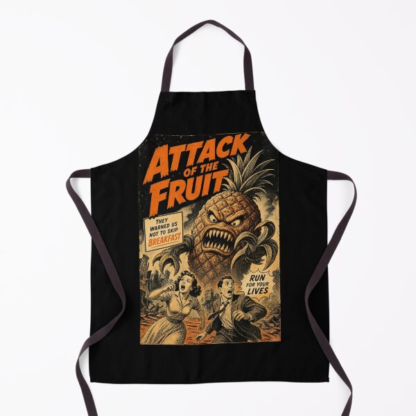 Item preview, Attack of the Fruit Vintage Horror Comic Print designed and sold by NullSpacePrints.