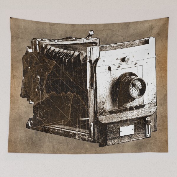 Item preview, Brown-tinted Antique Victorian Camera Large Format Dark Gothic Photography designed and sold by Ghoul Enterprises.