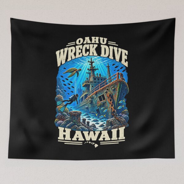 Item preview, Oahu Wreck Dive Hawaii Scuba Diving Shipwreck designed and sold by SubtleSplit.