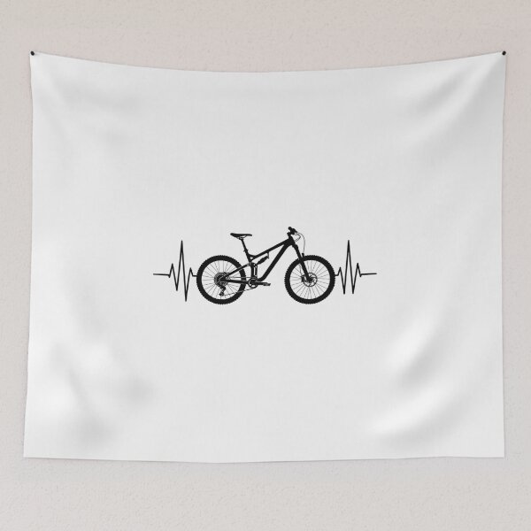 Item preview, A rugged mountain biker carved inside an energetic heartbeat pulse. designed and sold by StyxIND.