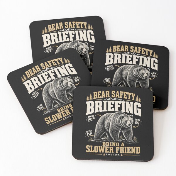 Item preview, Bear Safety Briefing Bring a Slower Friend T-Shirt | Funny Hiking Camping Wildlife Graphic Gift designed and sold by Trendably.