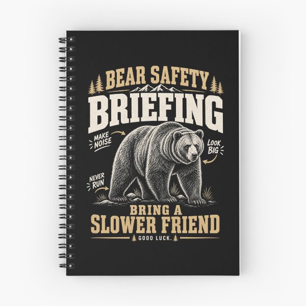 Item preview, Bear Safety Briefing Bring a Slower Friend T-Shirt | Funny Hiking Camping Wildlife Graphic Gift designed and sold by Trendably.