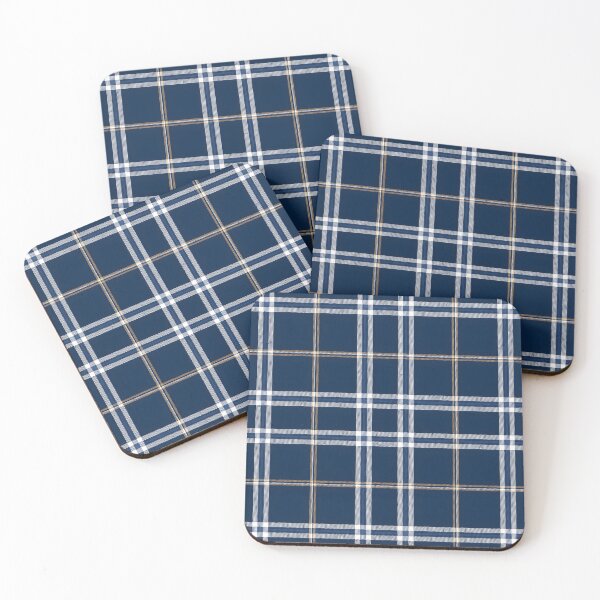 Item preview, Navy Blue Tartan Plaid Classic Preppy Coastal Pattern designed and sold by oceanys.