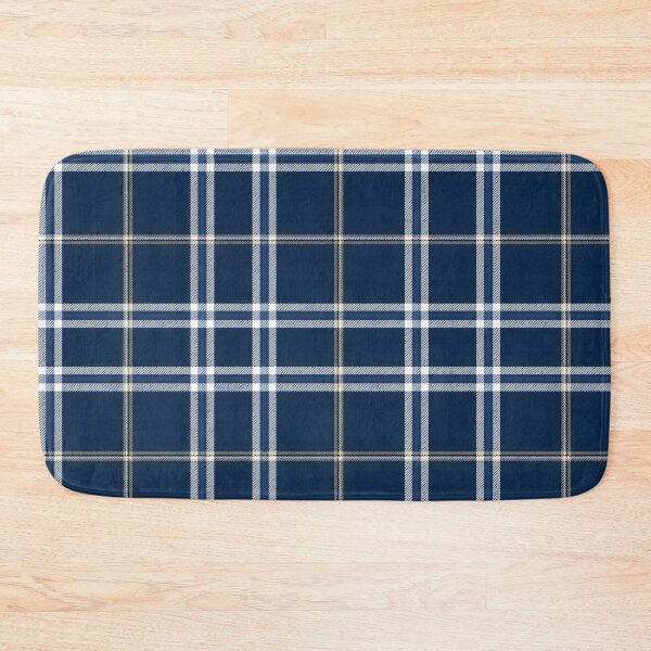Item preview, Navy Blue Tartan Plaid Classic Preppy Coastal Pattern designed and sold by oceanys.