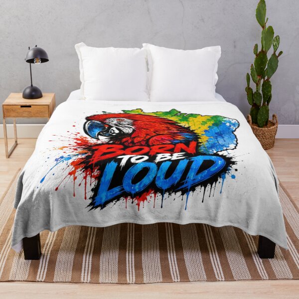 Item preview, Born to Be Loud – Bold Macaw Street Art Design designed and sold by SidneiSampaioStudio.
